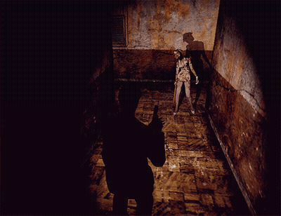 Video Game Man With Gun Before Skeleton GIF