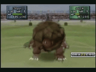 Video Game Monster With Brazzers Logo GIF