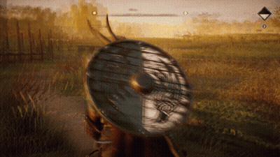 Video Game Person With Shield On Back GIF