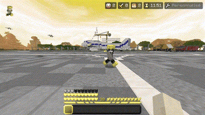 Video Game Plane On Runway GIF