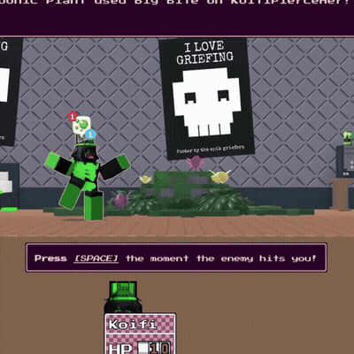 Video Game Poster Saying I Love Griefing GIF