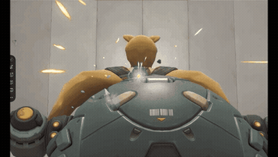 Video Game Robot With Barcode GIF
