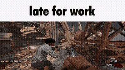 Video Game Saying Late For Work GIF