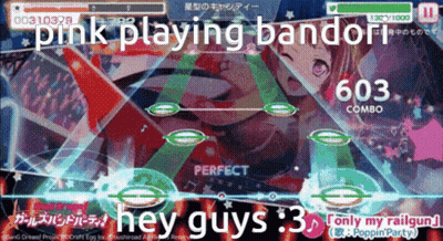 Video Game Saying Pink Playing Bandori GIF