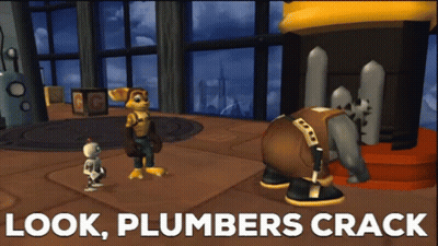 Video Game Says Look Plumbers Crack