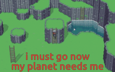 Video Game Scene I Must Go Now My Planet Needs Me GIF