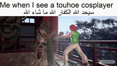Video Game Scene Me When I See Touhhoe Cosplayer GIF
