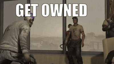 Video Game Scene Saying Get Owned GIF
