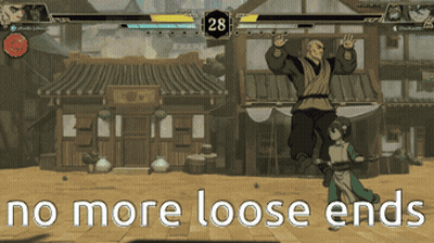 Video Game Scene Saying No More Loose Ends GIF
