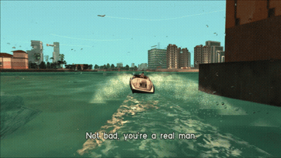 Video Game Scene Saying Not Bad You're A Real Man GIF
