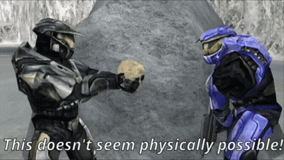 Video Game Scene Saying This Doesn't Seem Physically Possible GIF