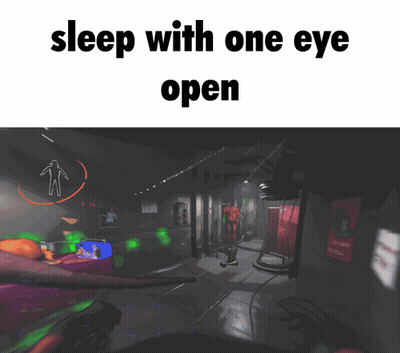 Video Game Scene Sleep With One Eye Open GIF