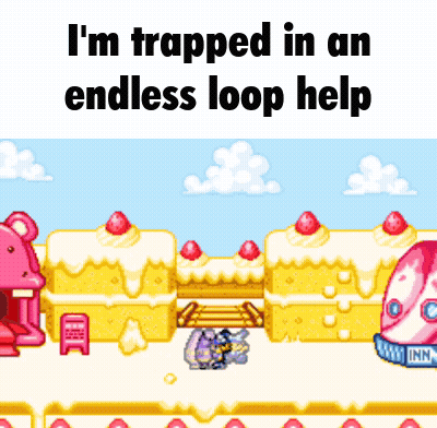 Video Game Scene Trapped In Endless Loop Help GIF