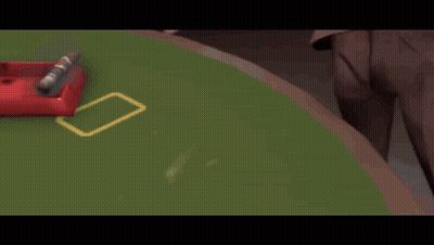 Video Game Scene With Bucket Of Water Saying This GIF