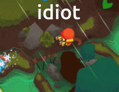 Video Game Scene With Idiot Text GIF