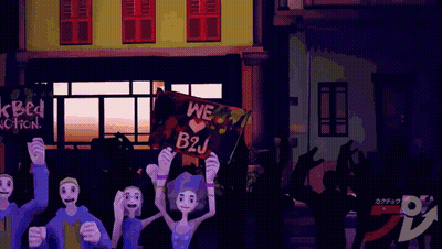 Video Game Scene With NSR Sign Next To Building GIF