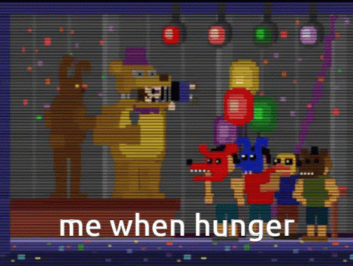 Video Game Scene With Words Me When Hunger GIF