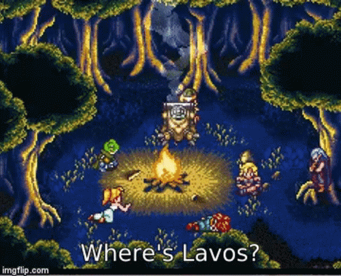 Video Game Scene With Words Where's Lavos GIF