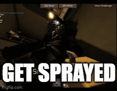 Video Game Screen Get Sprayed GIF