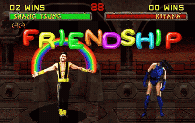 Video Game Screen Man And Woman Friendship GIF
