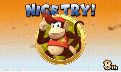 Video Game Screen Nice Try Monkey GIF
