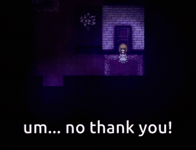 Video Game Screen Saying Um No Thank You