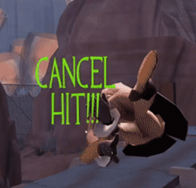 Video Game Screen Says Cancel Hit