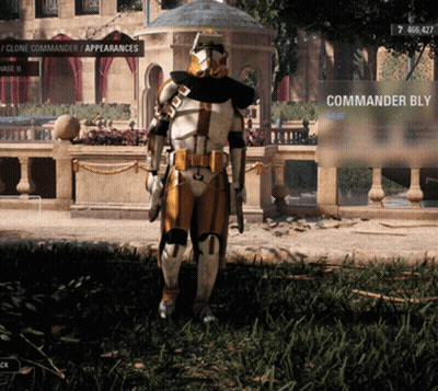Video Game Screen Showing Commander Bly GIF