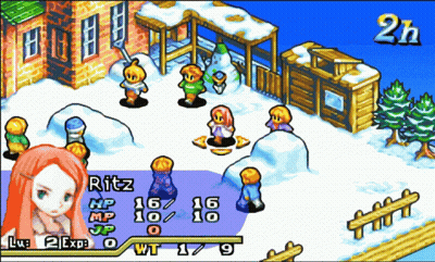 Video Game Screen Showing Girl Named Ritz With Stats GIF