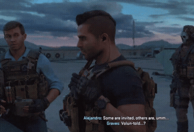 Video Game Screen Two Men Talking GIF