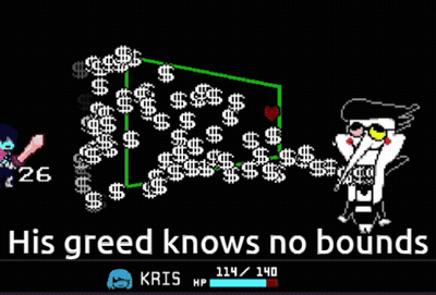 Video Game Screenshot His Greed Knows No Bounds GIF
