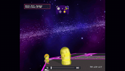 Video Game Screenshot Purple Background Yellow Object GIF