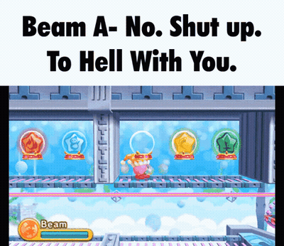 Video Game Screenshot Saying Beam No Shut Up GIF