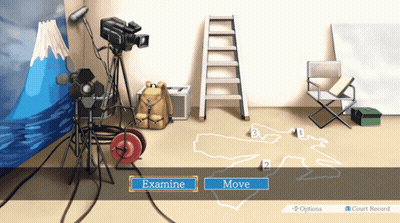 Video Game Screenshot Saying Examine Move Options GIF