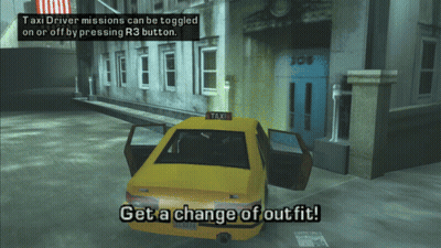 Video Game Screenshot Saying Get A Change Of Outfit GIF