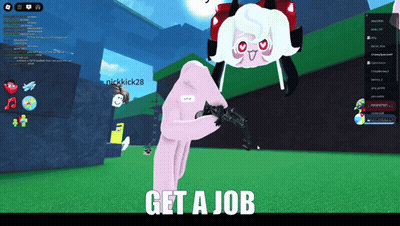 Video Game Screenshot Saying Get A Job GIF