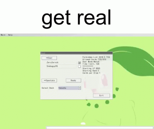 Video Game Screenshot Saying Get Real GIF