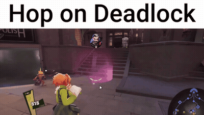 Video Game Screenshot Saying Hop On Deadlock GIF
