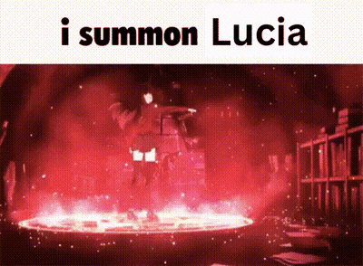 Video Game Screenshot Saying I Summon Lucia GIF