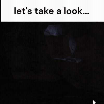 Video Game Screenshot Saying Let's Take A Look GIF