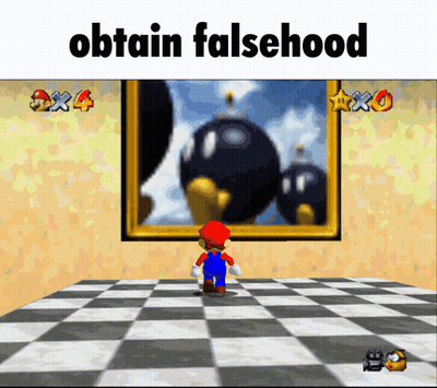 Video Game Screenshot Saying Obtain Falsehood GIF