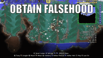 Video Game Screenshot Saying Obtain Falsehood GIF