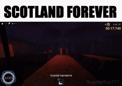 Video Game Screenshot Saying Scotland Forever GIF