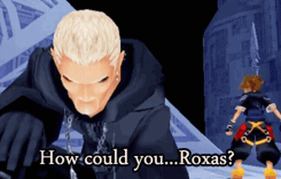 Video Game Screenshot Says How Could You Roxas GIF