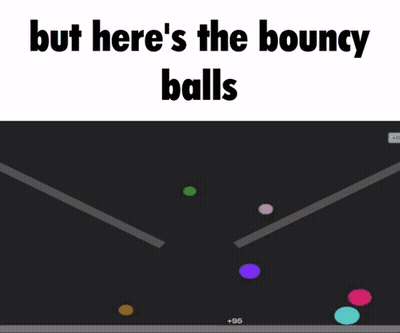 Video Game Screenshot With Bouncy Balls GIF