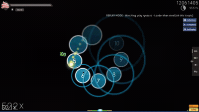 Video Game Screenshot With Circles And Numbers GIF