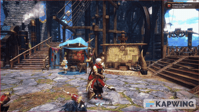 Video Game Screenshot With Kapwing Logo GIF