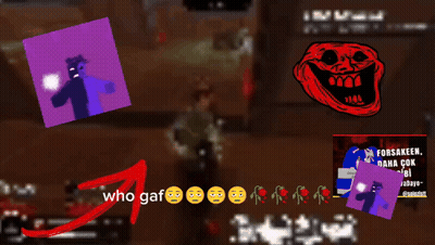 Video Game Screenshot With Red Arrow Pointing To Who Gaf GIF