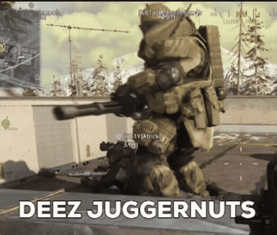 Video Game Soldier Holding Gun Deez Juggernuts GIF