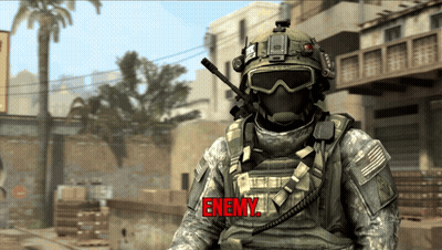 Video Game Soldier With Enemy On Chest GIF